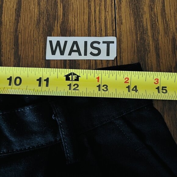 Hunter & Brown Women Relaxed Straight Leg Black Cargo Pants Large High Rise NWT - Picture 7 of 10